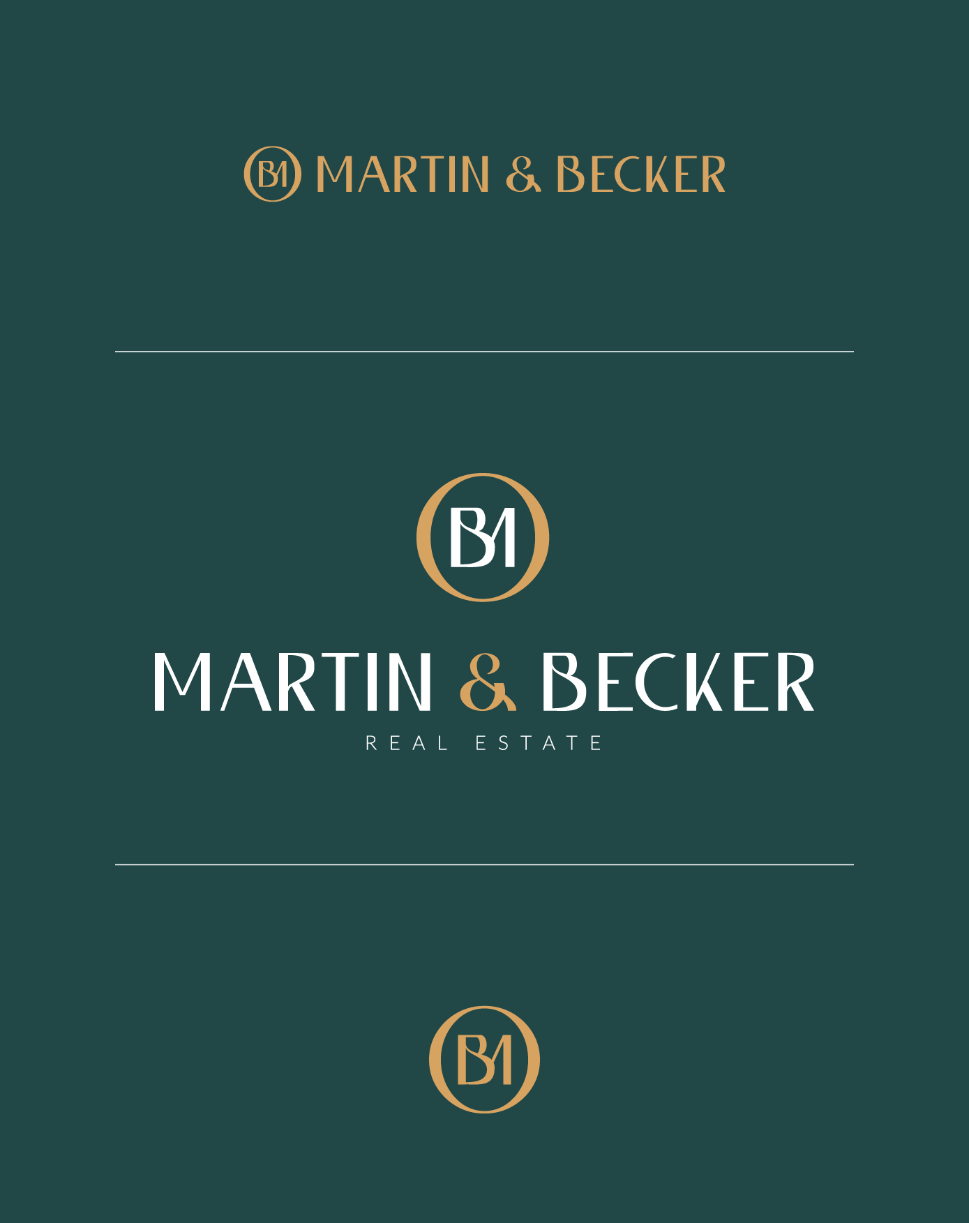 déclinaisons de logos pour l'agence immobilière Martin & Becker